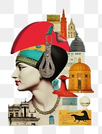 PNG Pop Egypt traditional art collage represent of Egypt culture advertisement accessories accessory.