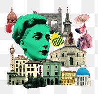 PNG Pop italy traditional art collage represent of italy culture advertisement publication metropolis.