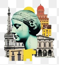 PNG Pop italy traditional art collage represent of italy culture advertisement metropolis sculpture