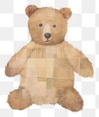 PNG Bear shape paper toy teddy bear.