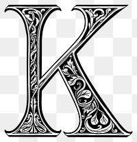 PNG K letter alphabet ampersand weaponry symbol.