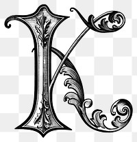 PNG K letter alphabet art illustrated graphics