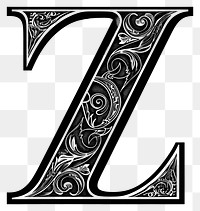 PNG Z letter alphabet weaponry number symbol.