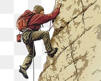 PNG  Climbing on a limestone wall accessories recreation adventure