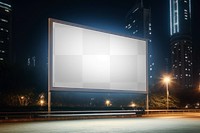 PNG City billboard mockup, transparent design