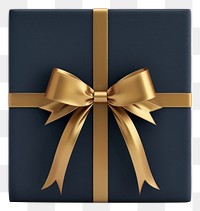 PNG Dark blue Gift Boxe with Gold Ribbon Gift Bow gift letterbox mailbox.