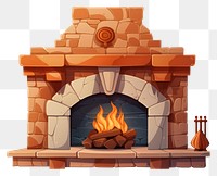 PNG Flat cartoon style Vector illustration of Fireplace fireplace bulldozer indoors.