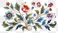 PNG Ottoman painting of flower pattern plant art.