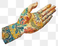 PNG Ottoman painting of hand pray tattoo white background creativity.