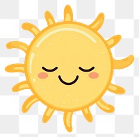PNG Cute sun clipart sky relaxation happiness.