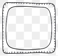 PNG Cute doodle Square Frame frame line white background.