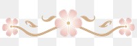 PNG  Cherry blossom divider ornament pattern flower accessories.