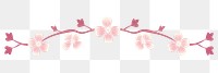 PNG  Cherry blossom divider ornament flower petal plant.