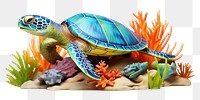 A sea life reptile animal turtle.
