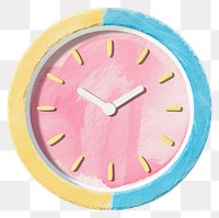 PNG Clock icon Risograph style white background furniture accuracy