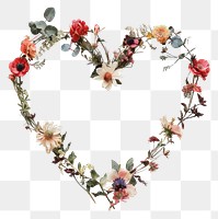 PNG Flower making heart shape illustration accessories creativity freshness.