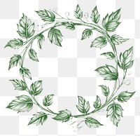 PNG Leaf in style of frame pattern drawing sketch.
