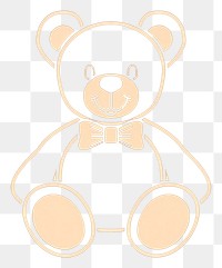 PNG Logo of teddy bear cartoon toy representation.