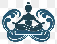 PNG Logo of person holding yoga mat representation spirituality creativity.