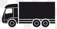 PNG Silhouette flat vector Fast shipping delivery truck icon vehicle black white background