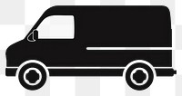 PNG Silhouette flat vector Fast shipping delivery truck icon vehicle minibus black.