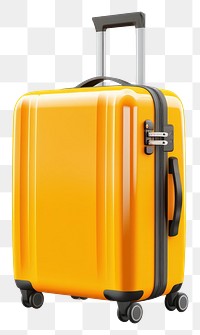 PNG Orange Suitcase suitcase luggage arriving.