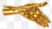 PNG Hand gold white background sculpture.