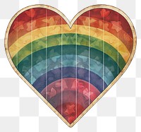 PNG  Rainbow heart shape image pattern accessories creativity.
