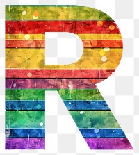 PNG  Rainbow with alphabet R backgrounds pattern number.