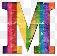 PNG  Rainbow with alphabet M backgrounds pattern paper.