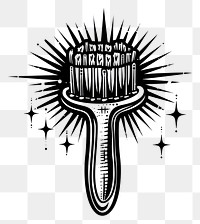 PNG Minimal toothbrush drawing tool cartoon.