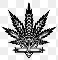 PNG Marijuana plant leaf logo.