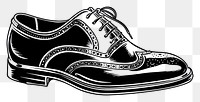PNG Brogue oxford shoe footwear black elegance.