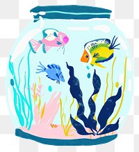 PNG Aquarium animal fish jar.