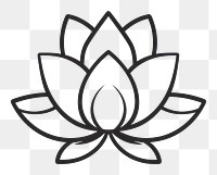 PNG Black lotus flower line creativity