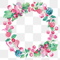 PNG Wreath berry pattern plant.