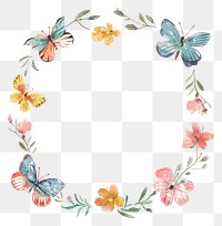 PNG Pattern butterfly circle wreath