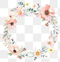 PNG Flower daisy circle border pattern wreath plant.