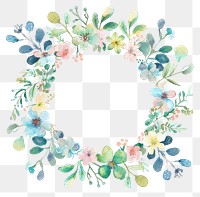 PNG Stationery circle border pattern wreath flower.