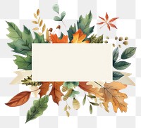 PNG  Ribbon with autumn leafs plant white background celebration.