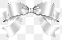 PNG Ribbon silver color ribbon white background celebration