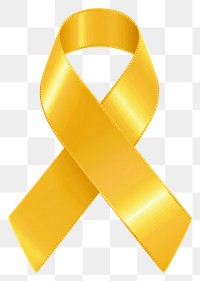 PNG Gold gradient Ribbon cancer symbol.