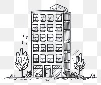 PNG Divider doodle of a office building drawing sketch city.