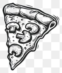 PNG Pizza drawing sketch illustrated.