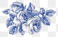 PNG Vintage drawing china rose flowers pattern sketch plant.