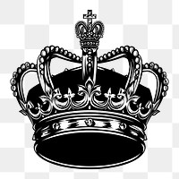 PNG Crown on a jewelry pillow black logo white background.