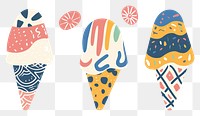 PNG Vector a ice cream impressionism dessert food confectionery.