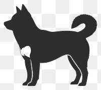 PNG Shiba dog silhouette clip art mammal animal black.
