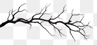 PNG Dry tree branch silhouette art illustrated.