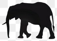 PNG Elephant silhouette clip art wildlife animal mammal.